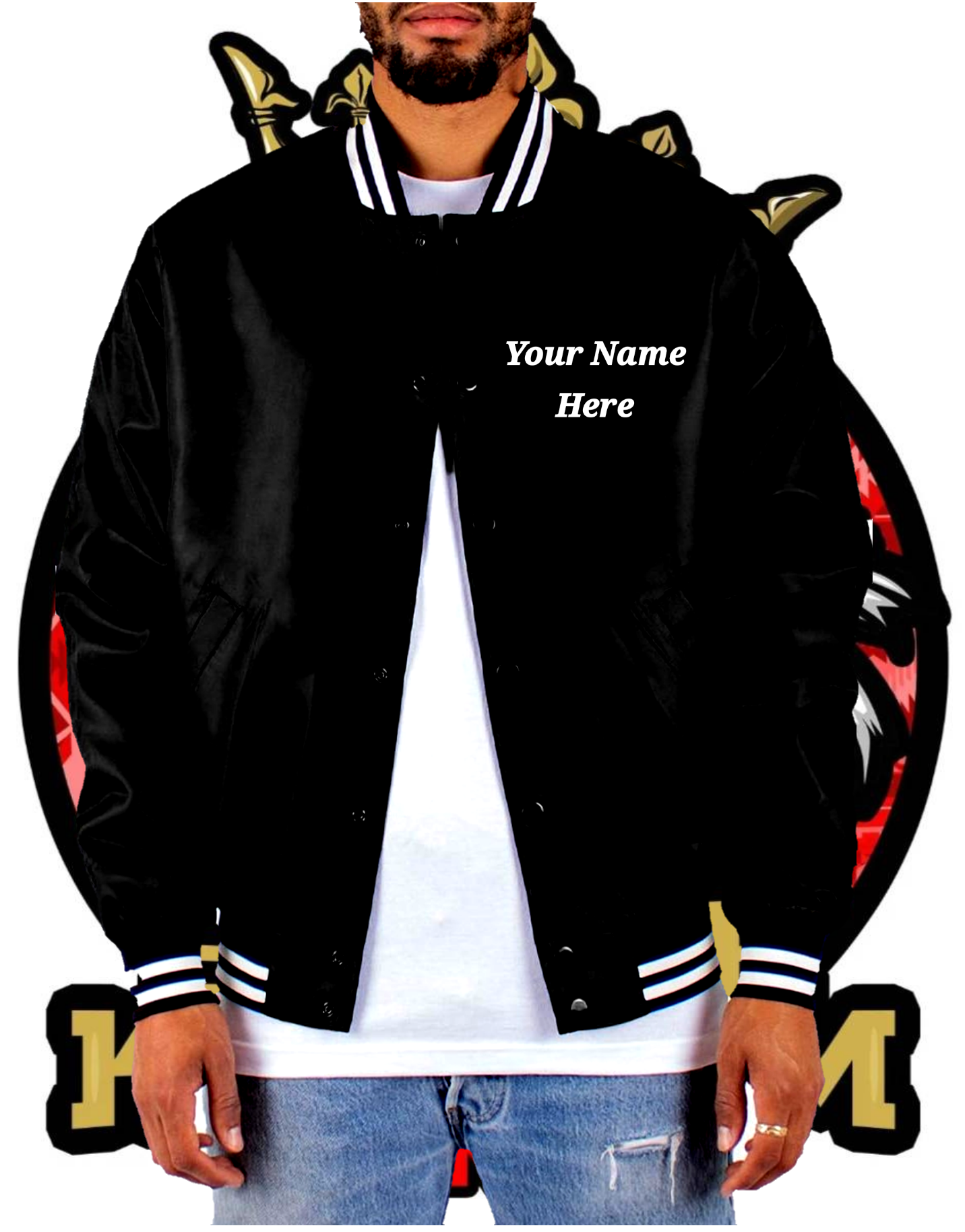 CUSTOM SAVAGE KYNGDOM VARSITY BOMBER JACKET