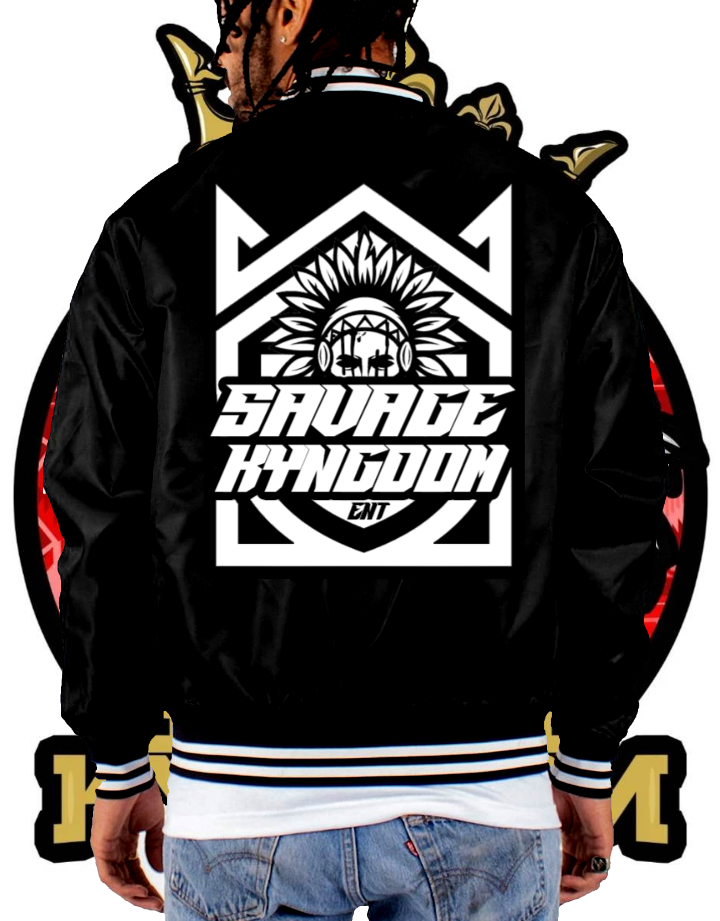 CUSTOM SAVAGE KYNGDOM VARSITY BOMBER JACKET